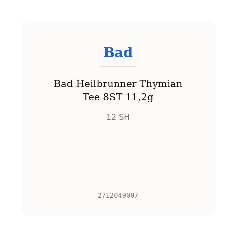 Bad Heilbrunner Thymian Tee 8ST 11,2g