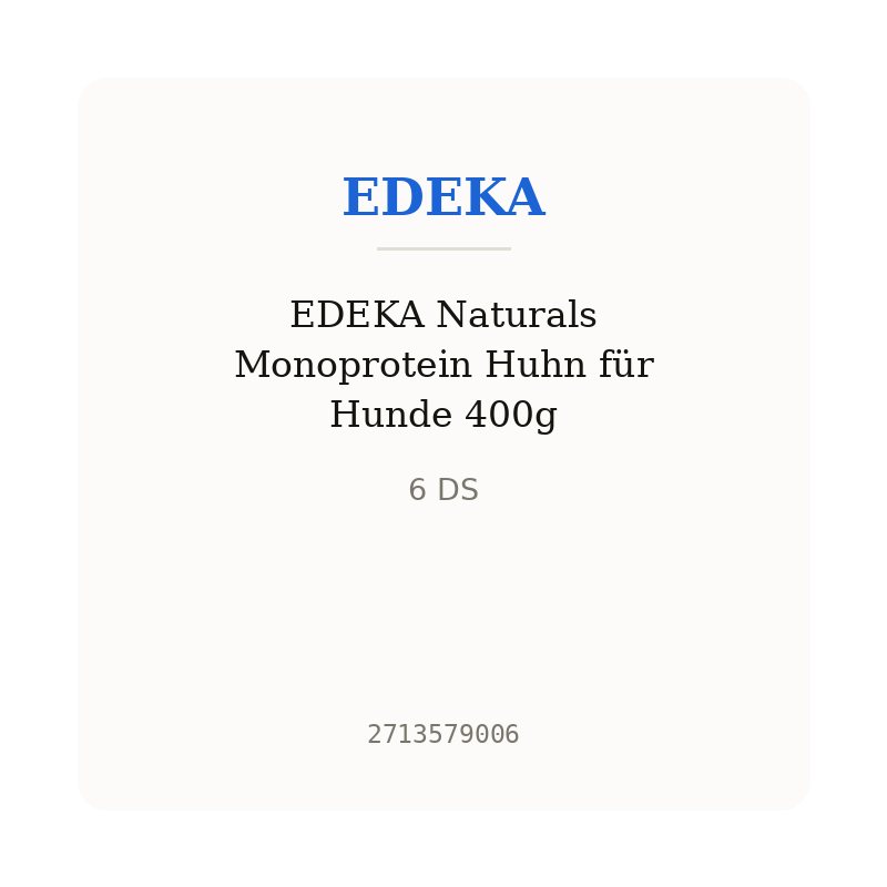 EDEKA Naturals Monoprotein Huhn für Hunde 400g
