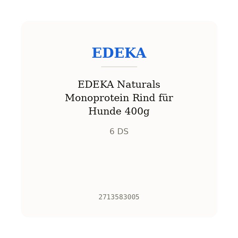 EDEKA Naturals Monoprotein Rind für Hunde 400g