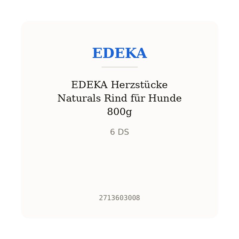 EDEKA Herzstücke Naturals Rind für Hunde 800g