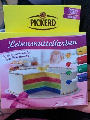 Pickerd Lebensmittelfarben rot, blau, gelb, grün 4x8g