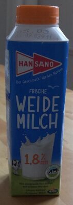 Hansano Weidemilch 1,8% 0,5l