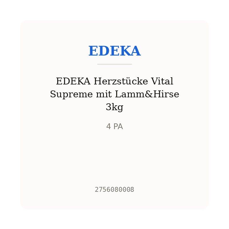 EDEKA Herzstücke Vital Supreme mit Lamm&Hirse 3kg