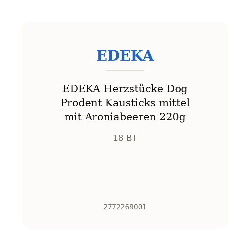 EDEKA Herzstücke Dog Prodent Kausticks mittel mit Aroniabeeren 220g