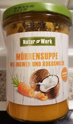 BWF Naturwerk Gemüsesuppe Möhren Ingwer Kokosmilch 400g