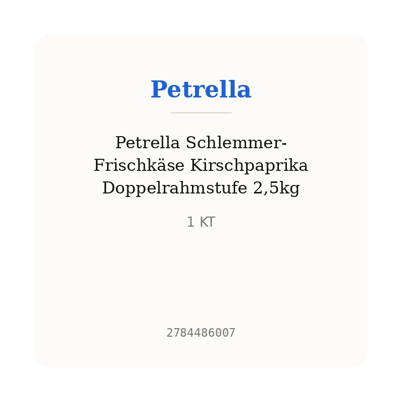 Petrella Schlemmer-Frischkäse Kirschpaprika Doppelrahmstufe 2,5kg
