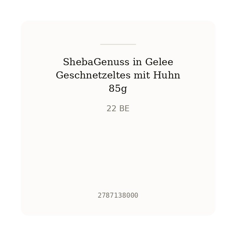 ShebaGenuss in Gelee Geschnetzeltes mit Huhn 85g