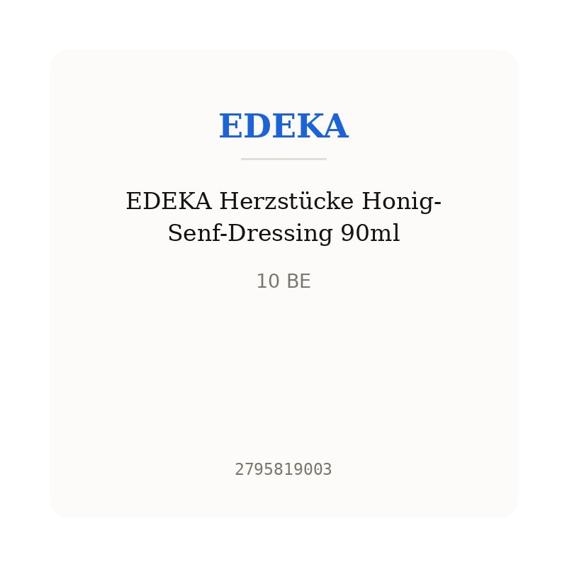 EDEKA Herzstücke Honig-Senf-Dressing 90ml
