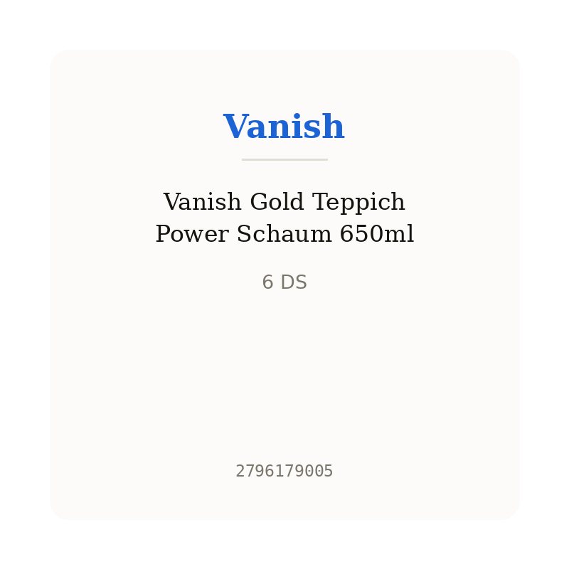 Vanish Gold Teppich Power Schaum 650ml