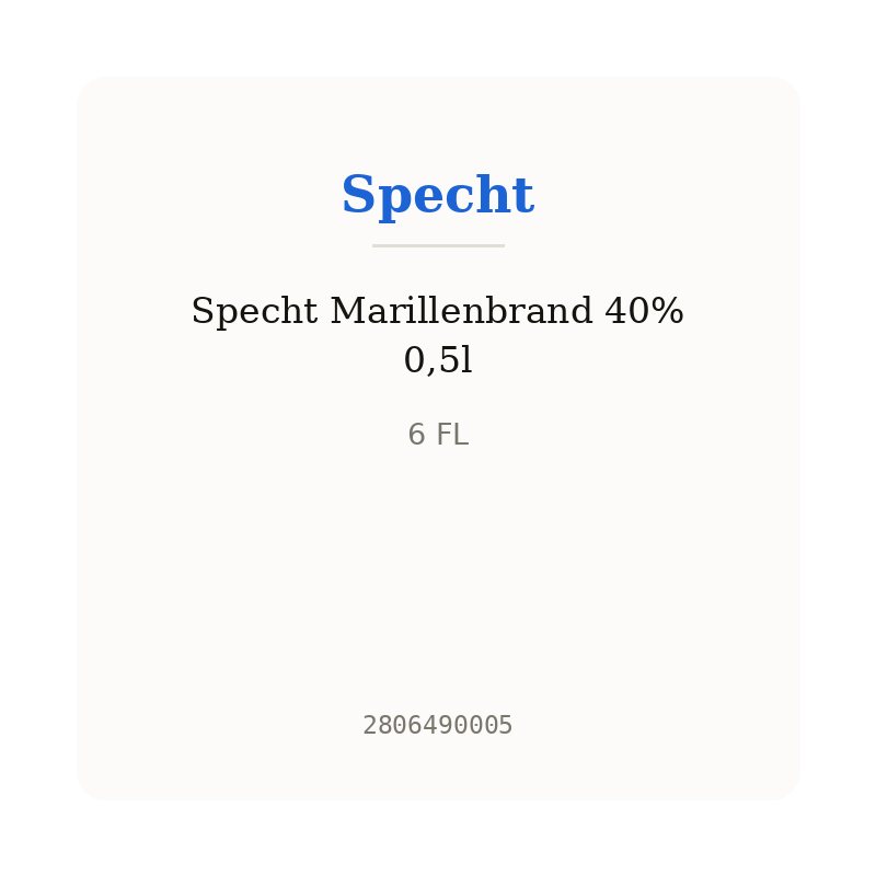 Specht Marillenbrand 40% 0,5l
