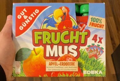 GUT&GÜNSTIG Fruchtmark Apfel-Erdbeere 4x100g