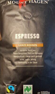 Bio Mount Hagen Espresso ganze Bohne 1kg
