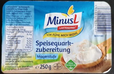 MinusL Speisequarkzubereitung Magerstufe 250g