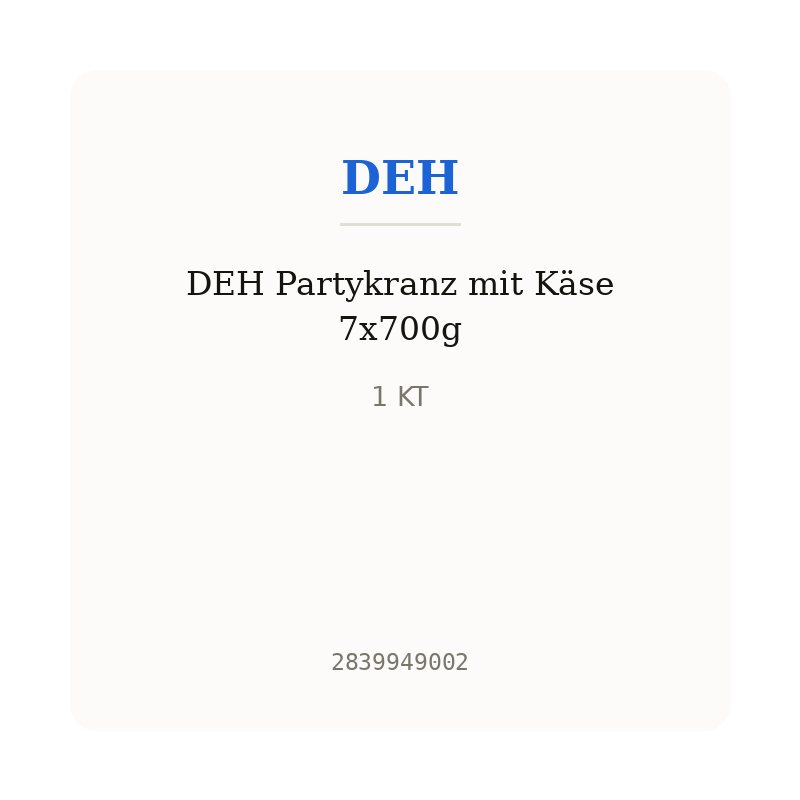 DEH Partykranz mit Käse 7x700g