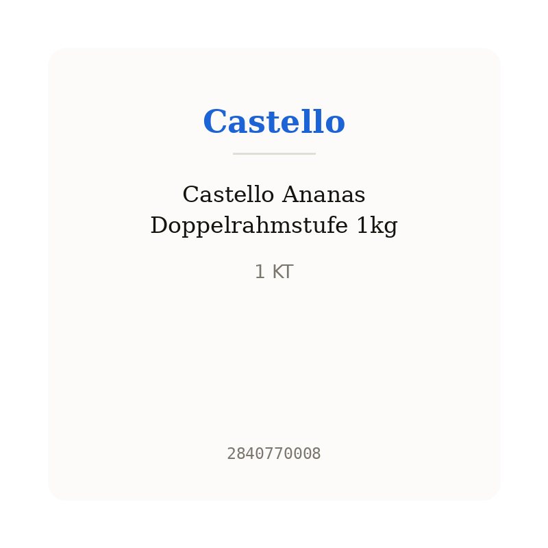 Castello Ananas Doppelrahmstufe 1kg