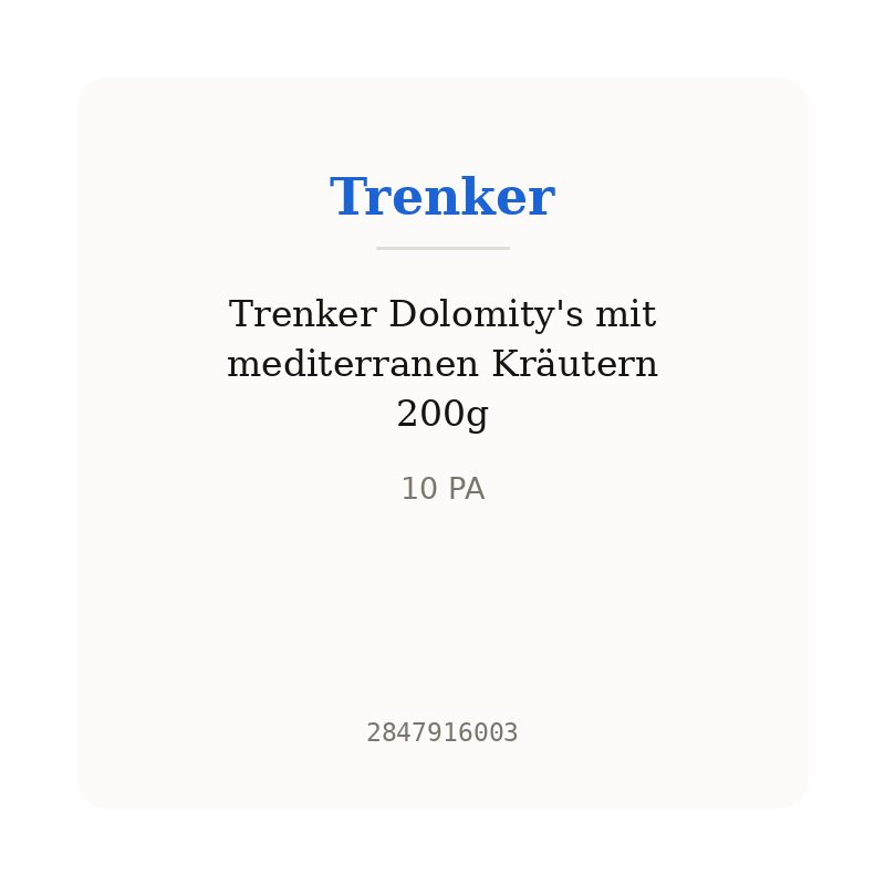 Trenker Dolomity's mit mediterranen Kräutern 200g