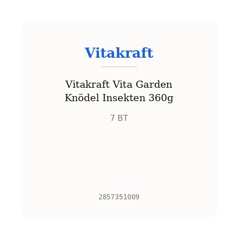 Vitakraft Vita Garden Knödel Insekten 360g