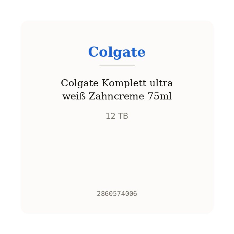 Colgate Komplett ultra weiß Zahncreme 75ml