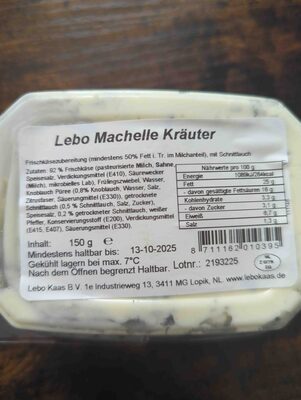 Machelle Kräuter 50% Rahmstufe 150g