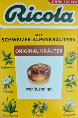 Ricola Kräuter Original Hustenbonbons ohne Zucker 50g