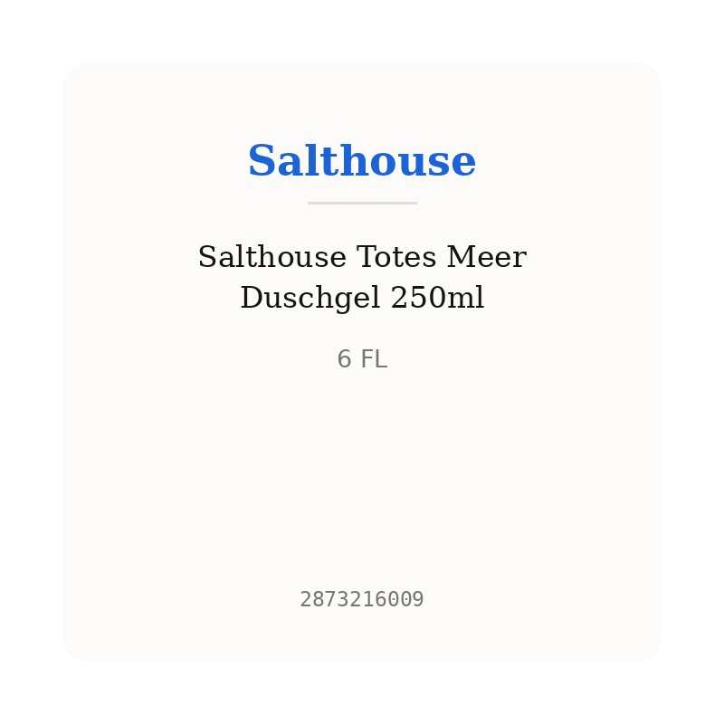 Salthouse Totes Meer Duschgel 250ml