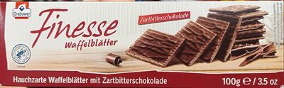 Grabower Finesse Waffelblätter Zartbitter 100g