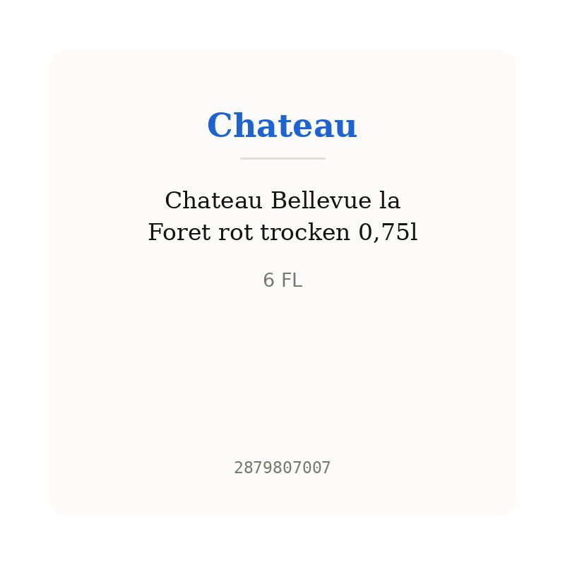 Chateau Bellevue la Foret rot trocken 0,75l