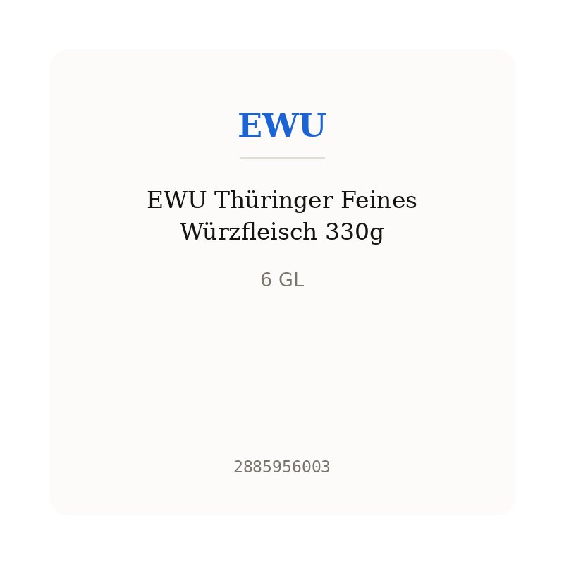 EWU Thüringer Feines Würzfleisch 330g