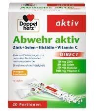 Doppelherz Abwehr aktiv Zink+Selen+Histidin+Vitamin C direct 20Portionen 26g