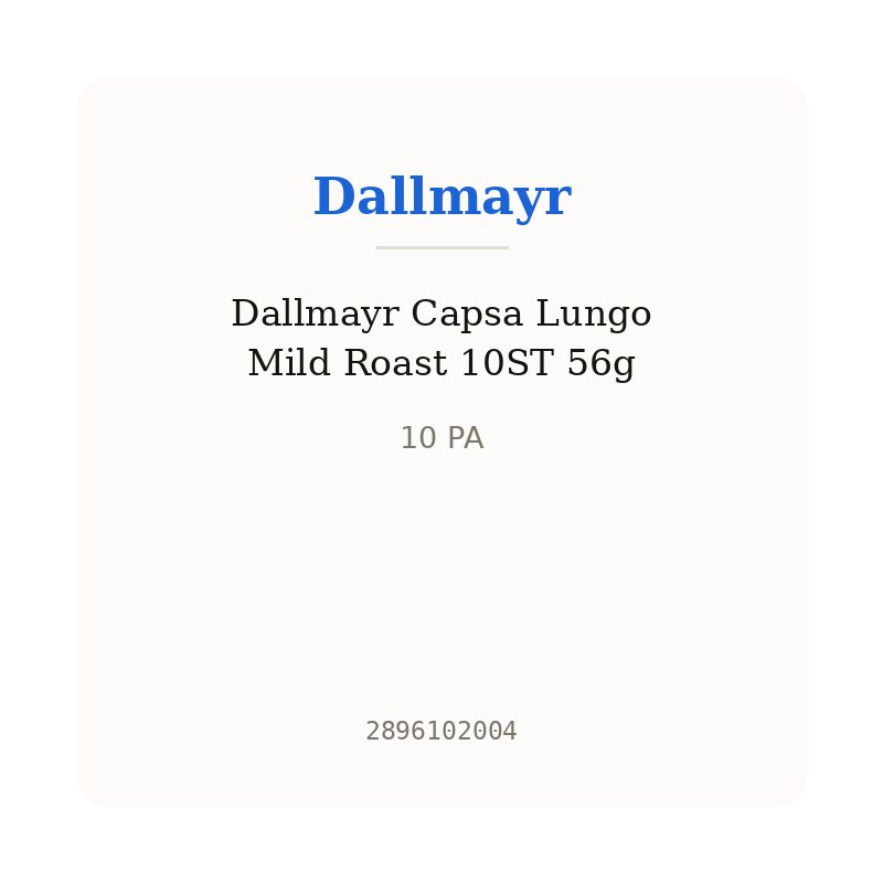 Dallmayr Capsa Lungo Mild Roast 10ST 56g