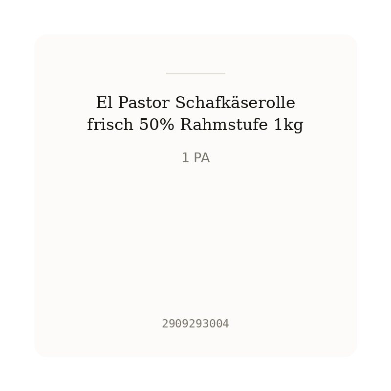 El Pastor Schafkäserolle frisch 50% Rahmstufe 1kg