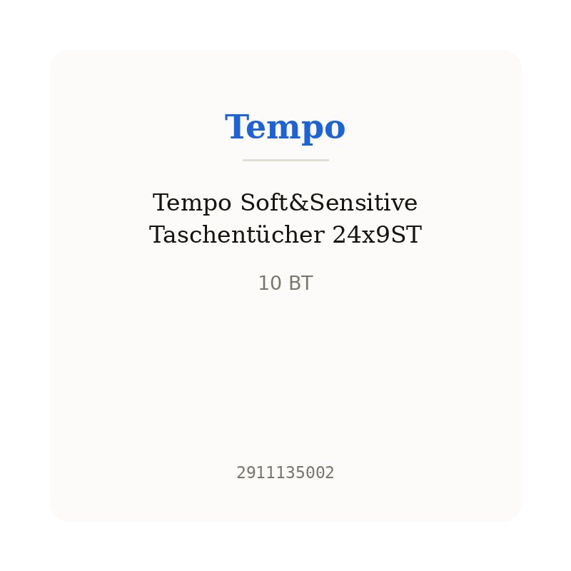 Tempo Soft&Sensitive Taschentücher 24x9ST