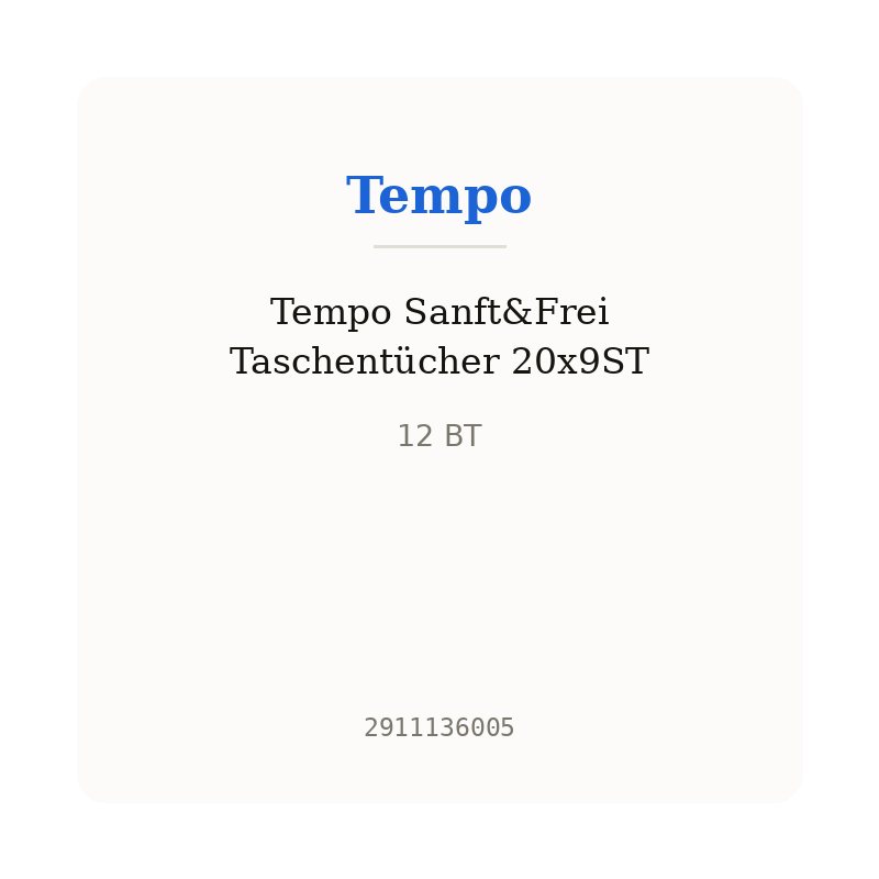 Tempo Sanft&Frei Taschentücher 20x9ST