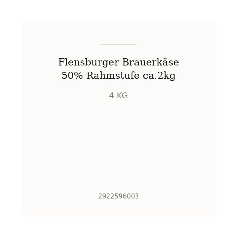 Flensburger Brauerkäse 50% Rahmstufe ca.2kg