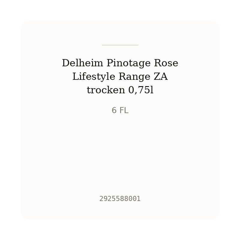 Delheim Pinotage Rose Lifestyle Range ZA trocken 0,75l