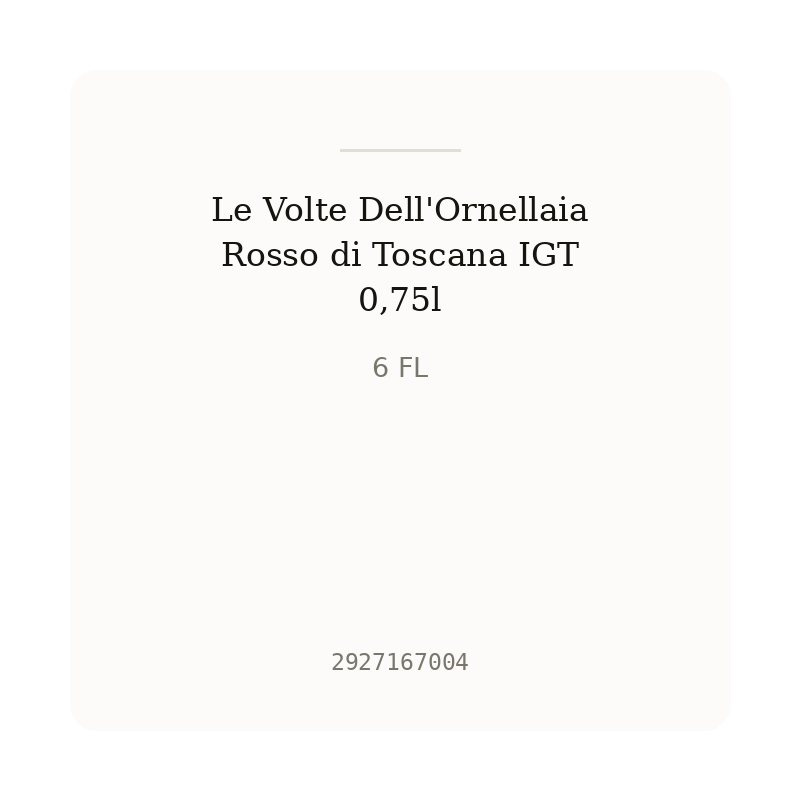 Le Volte Dell'Ornellaia Rosso di Toscana IGT 0,75l