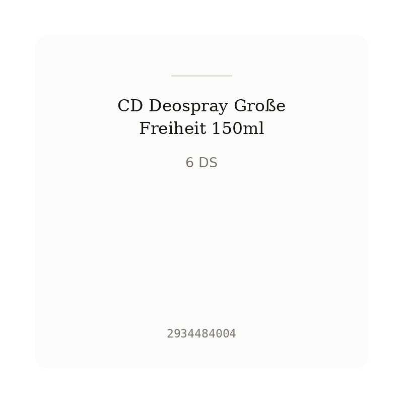 CD Deospray Große Freiheit 150ml