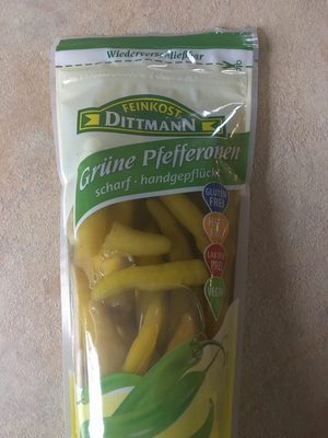 Feinkost Dittmann Grüne Pfefferonen scharf 500g