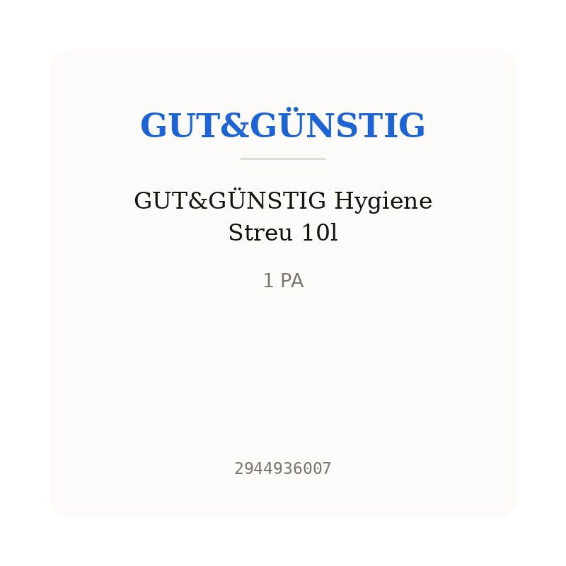 GUT&GÜNSTIG Hygiene Streu 10l