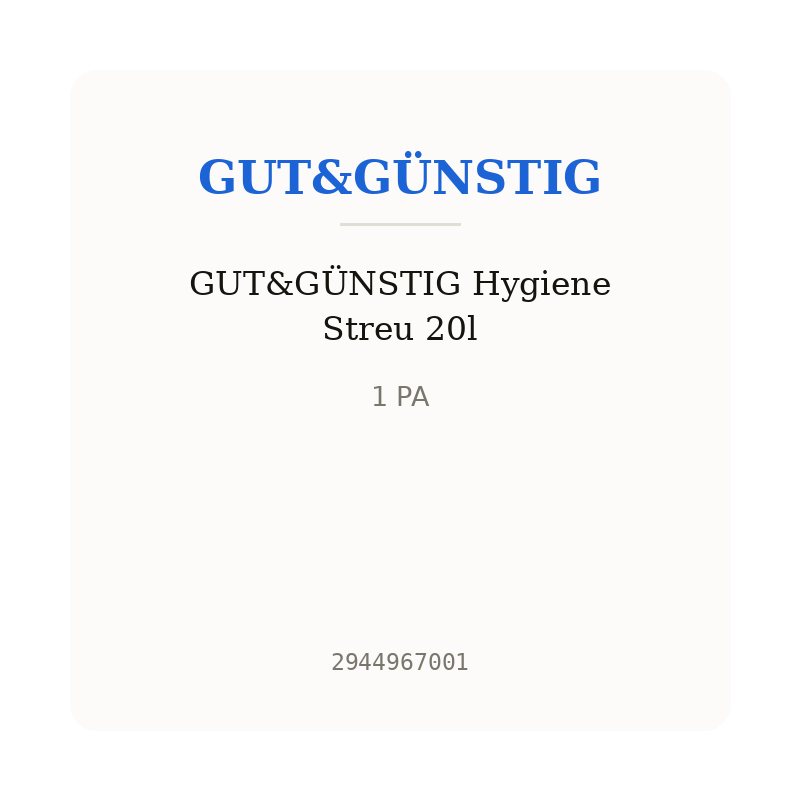 GUT&GÜNSTIG Hygiene Streu 20l