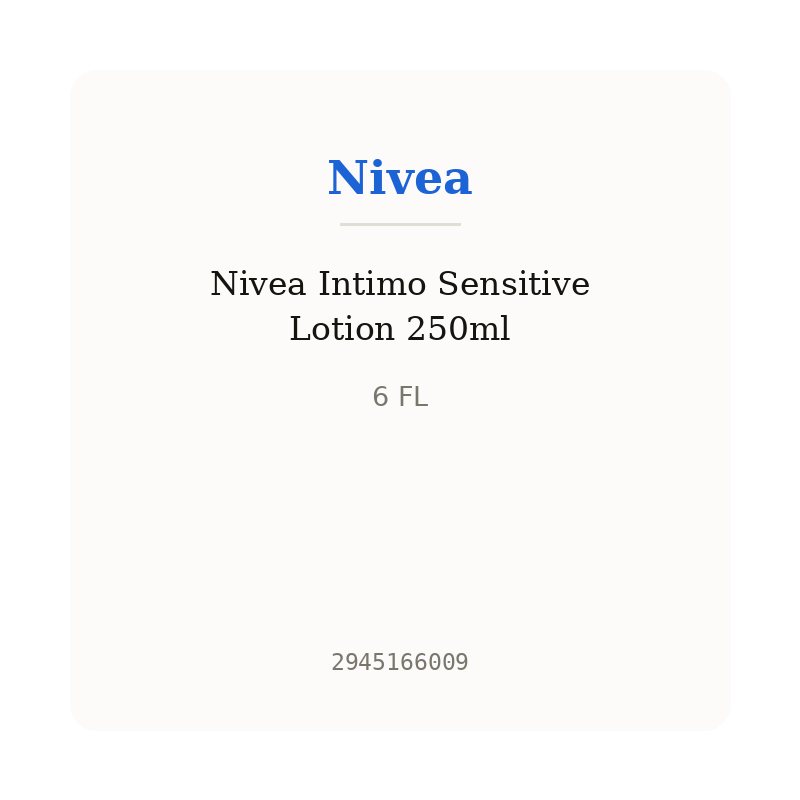 Nivea Intimo Sensitive Lotion 250ml