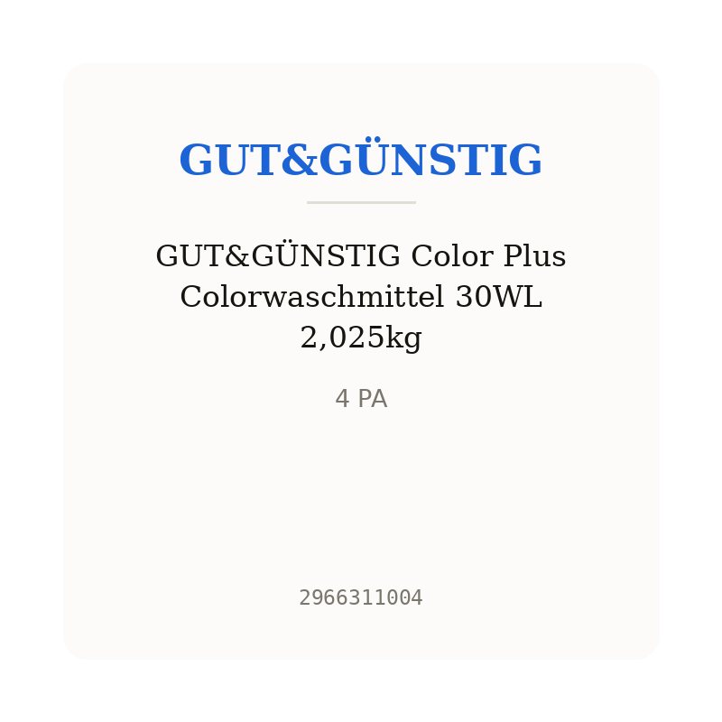GUT&GÜNSTIG Color Plus Colorwaschmittel 30WL 2,025kg