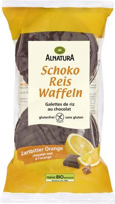 Bio Alnatura Reiswaffeln Zartbitter Orange 100g