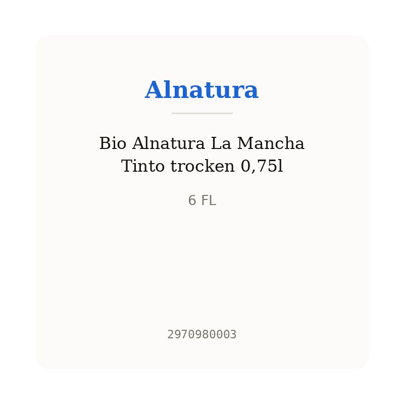 Bio Alnatura La Mancha Tinto trocken 0,75l