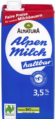 Bio Alnatura Naturland Haltbare Alpenmilch 3,5% 1l