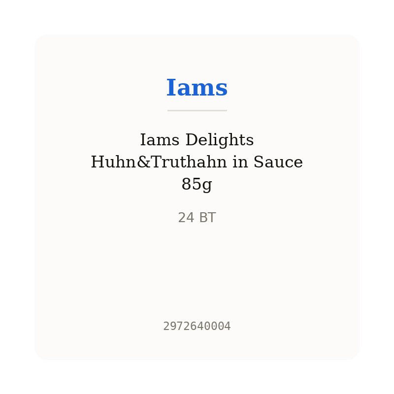Iams Delights Huhn&Truthahn in Sauce 85g