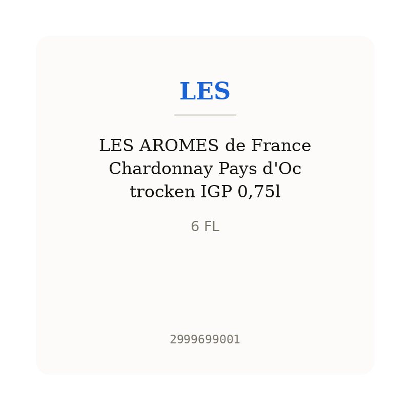 LES AROMES de France Chardonnay Pays d'Oc trocken IGP 0,75l