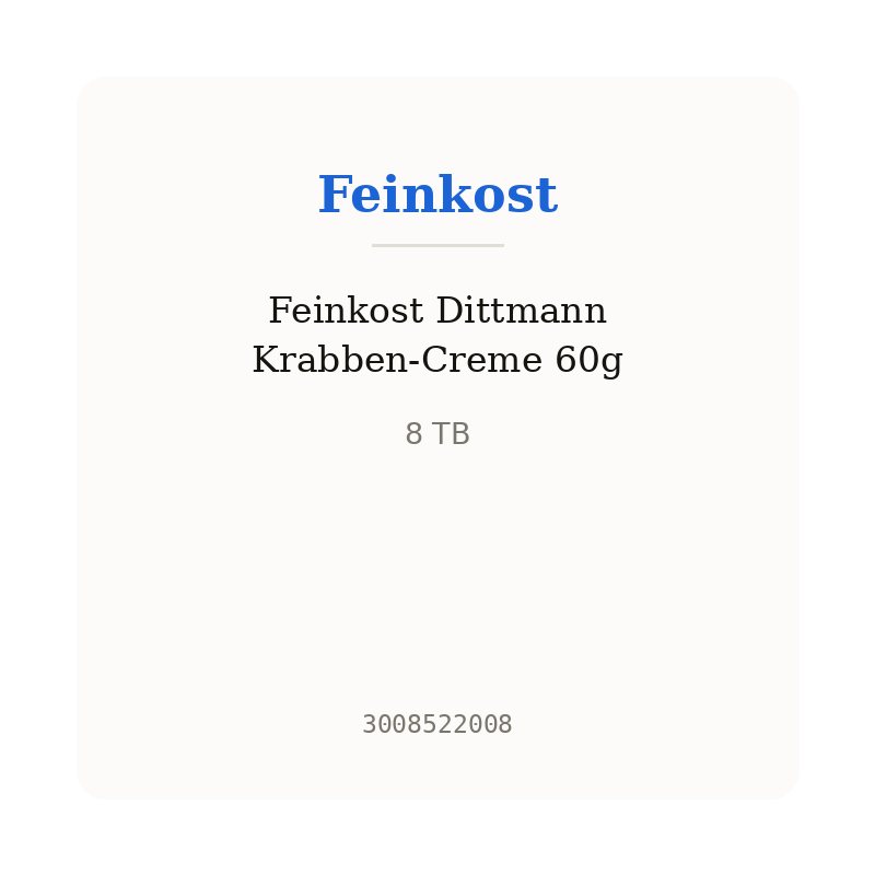 Feinkost Dittmann Krabben-Creme 60g