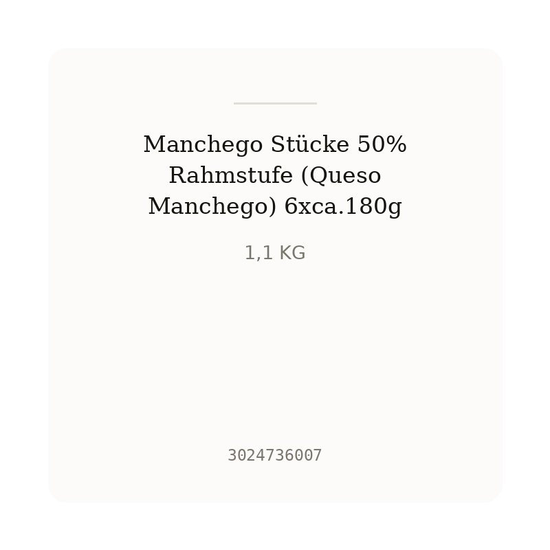 Manchego Stücke 50% Rahmstufe (Queso Manchego) 6xca.180g
