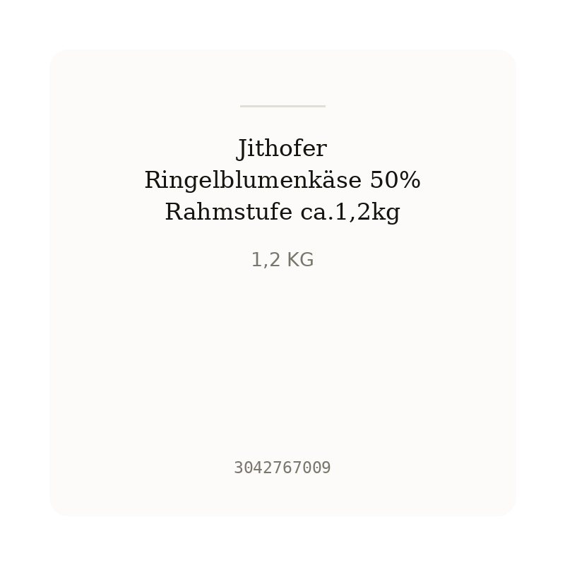 Jithofer Ringelblumenkäse 50% Rahmstufe ca.1,2kg